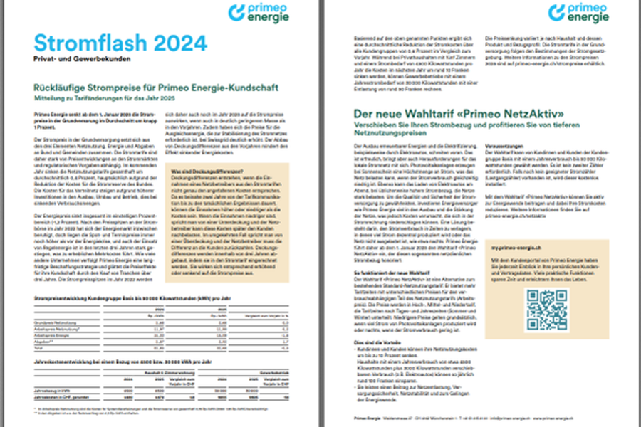 ...et Primeo Energie, notamment avec ces brochures d'information