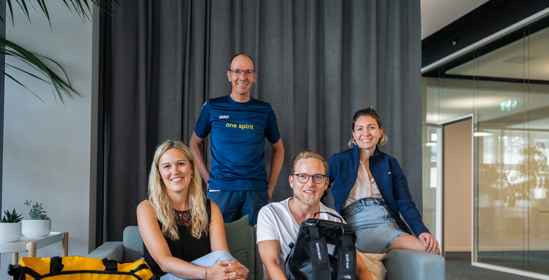 Das enerfit-Team: Ariane Lüscher, Elmar Schaub, Sandro Kaufmann, Martina Kutter